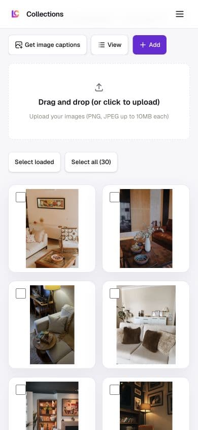 Mobile collection detail